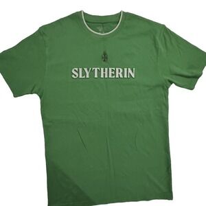 SLYTHERIN 3-D Raised Premium Letters T-shirt Medium Embroidery Universal Studios